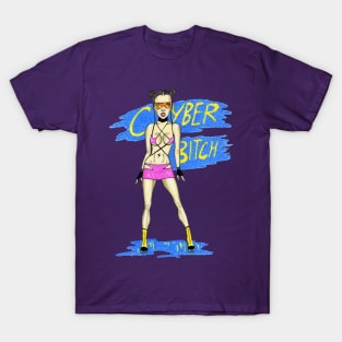 Cyber Bitch  black violet edition T-Shirt